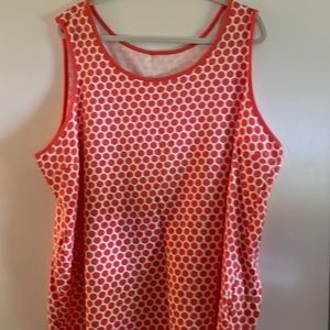 Land’s End 3x white/salmon tank top
